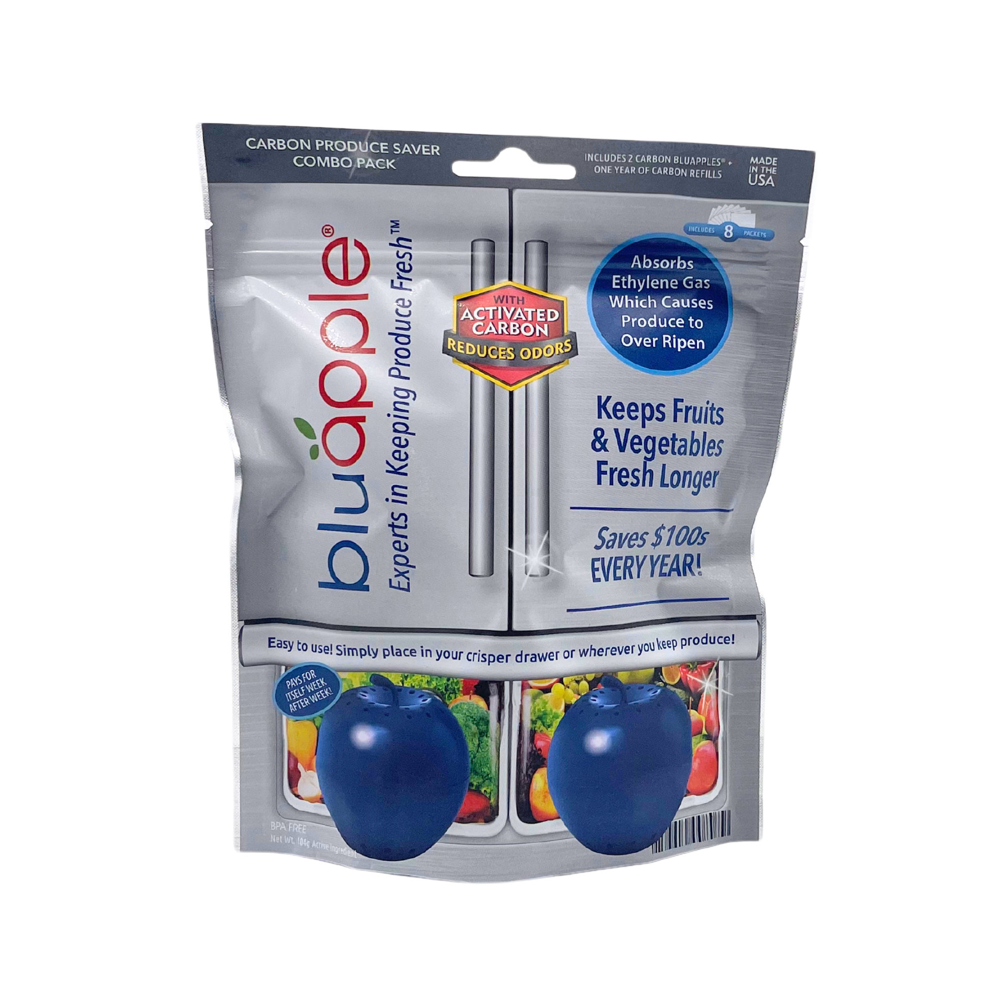 Carbon Bluapple Combo Pack Produce Saver