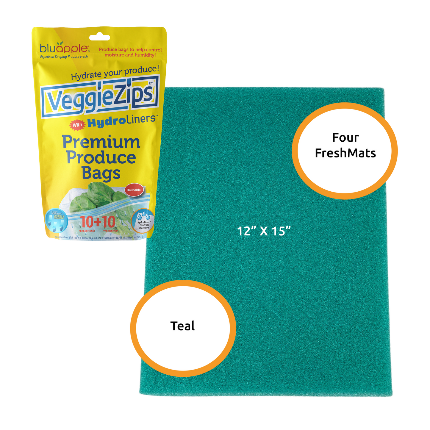 Teal Humidity Control Pack with color, size, and quantity