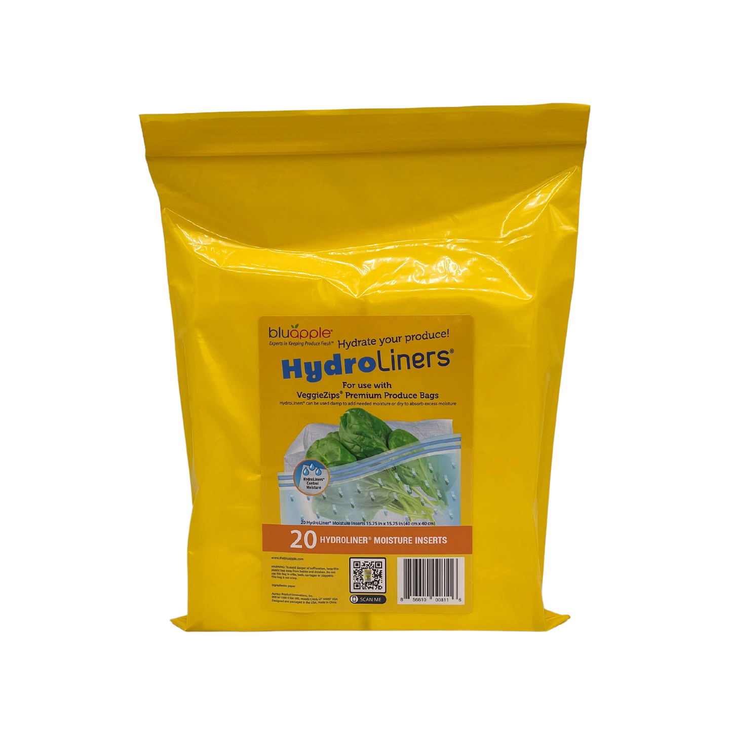 VeggieZips HydroLiners 20-Pack