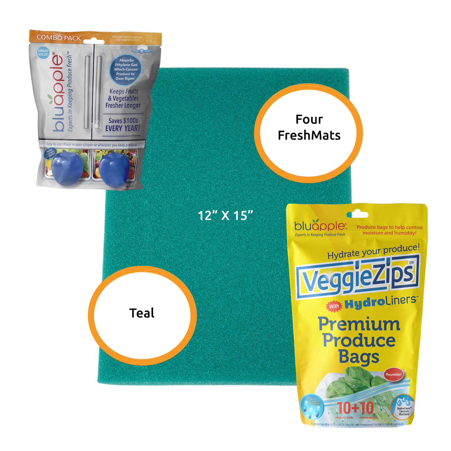 Teal Premium Freshness Trio with size, color, and quantity