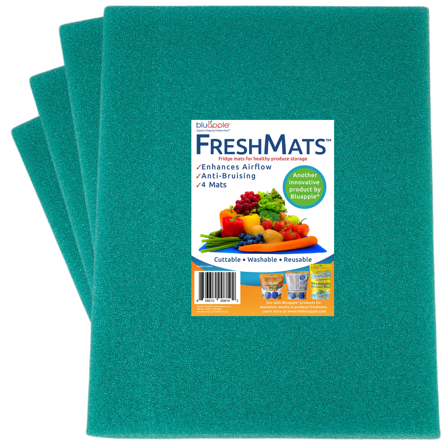 4 Teal FreshMats White Background