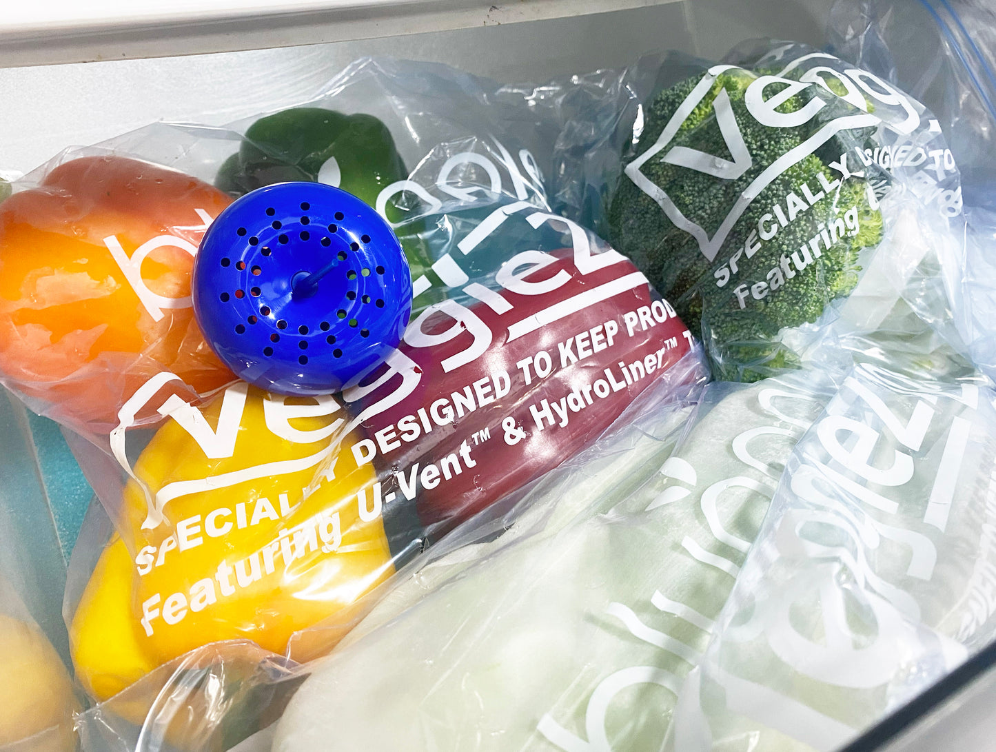Produce in VeggieZips bag with Bluapple