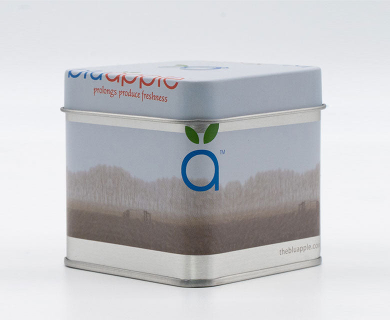 Eco-friendly tin for refill packet storage