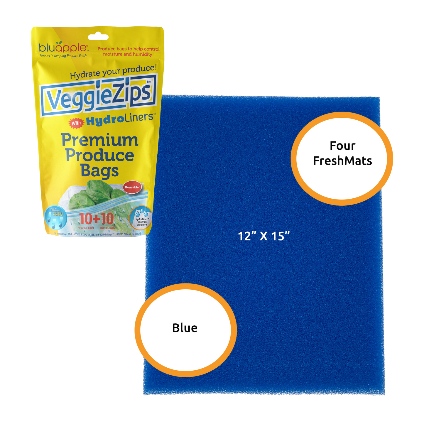 Blue Humidity control pack