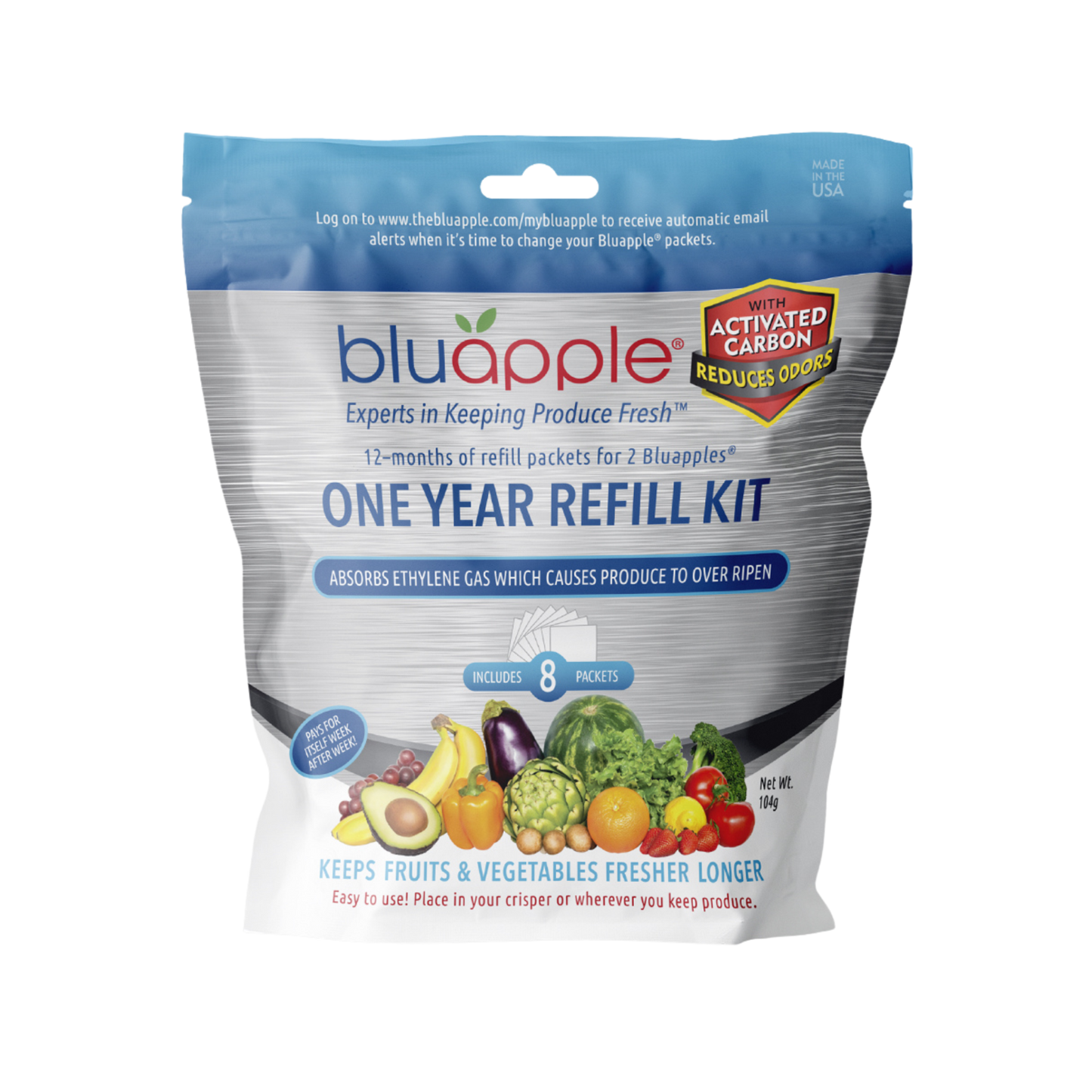 Bluapple® One-Year Refill Kit with Activated Carbon