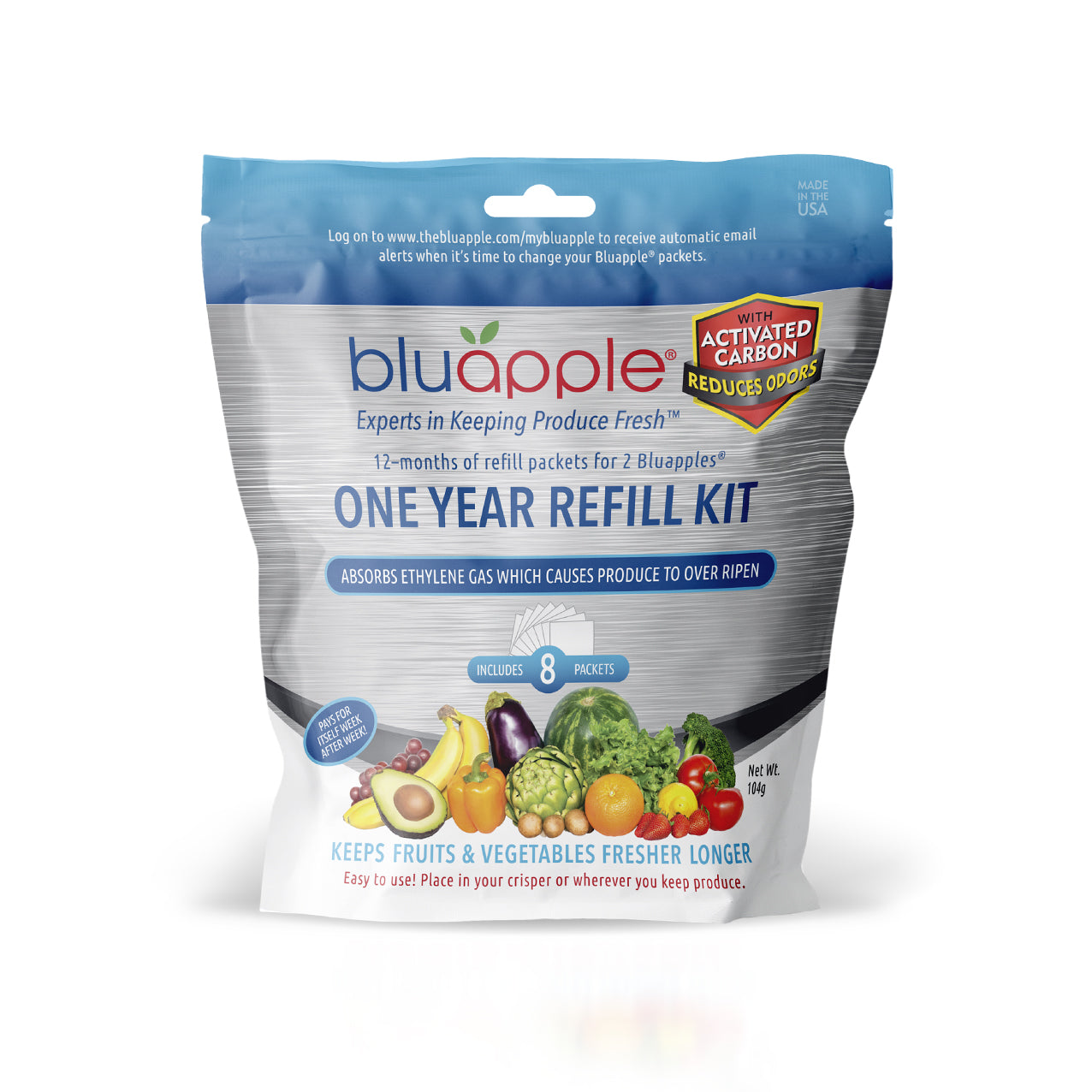 Bluapple® One-Year Refill Kit with Activated Carbon